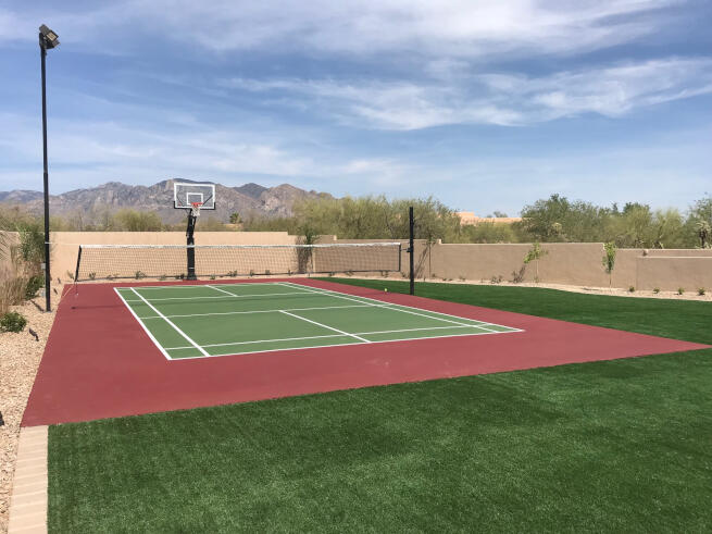 Augusta Pickleball Court and Basketball Net