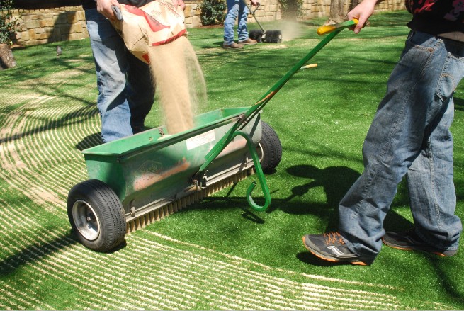 Augusta artificial grass installation - base layer