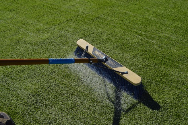 Augusta artificial turf installation - infill