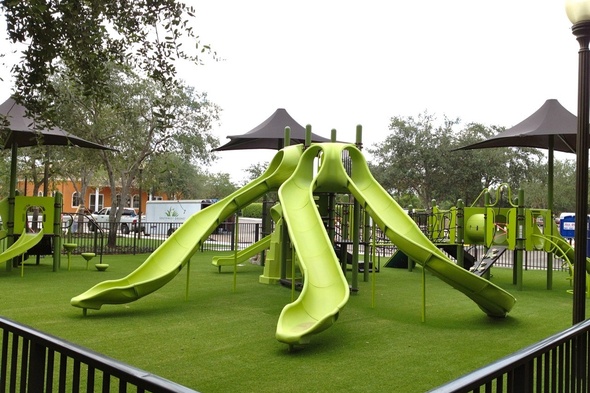 Augusta playground with artificial turf